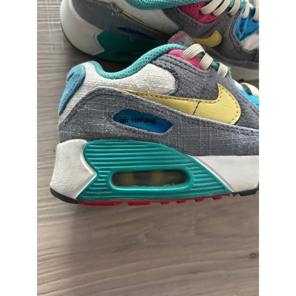 Nike Air Max 90‎ Air Sprung Kids Sneakers Multi-Color DQ7761-001 Size 1Y